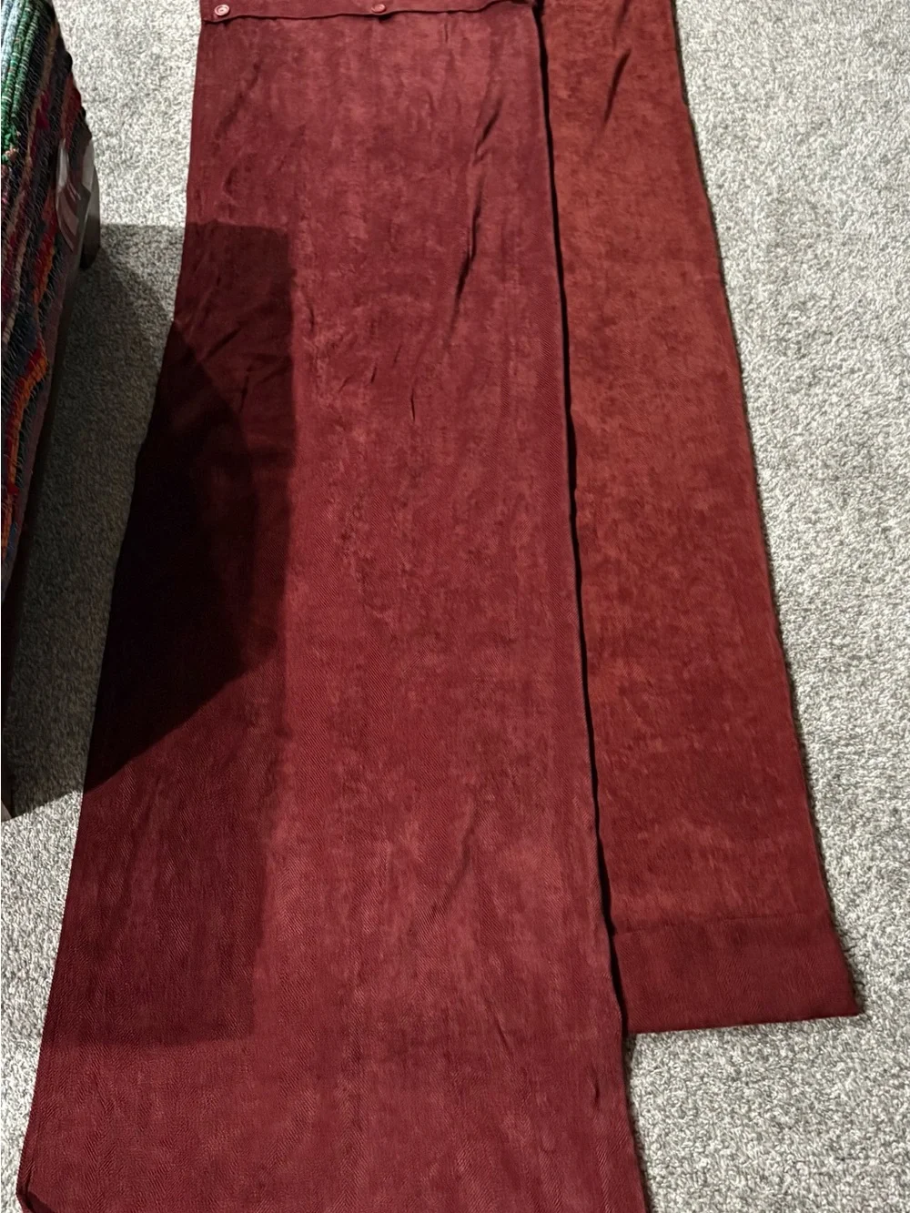 Pair of black out curtains- Burgundy